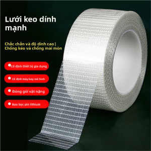Băng Keo Sợi Lưới Trong Suốt Một Mặt Dính Cách Nhiệt Bằng Sợi Thủy Tinh Dùng Để Đóng Gói Và Niêm Phong Cố Định Cho Gói Pin Lithium