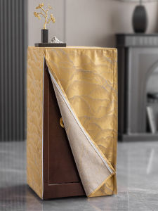 New Chinese Style Gold Color Insurance Cabinet Dust Cover Cloth Appliance Protection Cover Towel Luxury Lightweight Design