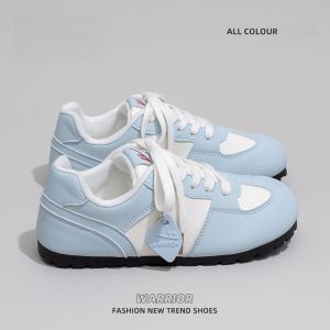 Warrior | Lightweight Blue Puff Sport Shoes For Women Student Friendly Casual Cross Buckle Low Top Shoes Comfortable Spring Autumn New Arrival