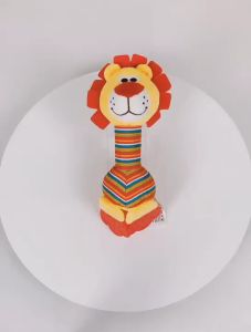 [Little B House] Newborn Animal Bed Hanging Rattle Handbells Infant Teether Squeaker Plush Toys 手抓摇铃棒 Rattle Bayi - BT38