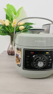 Nồi áp suất điện lòng nồi inox KORENO KN-9130 công suất 700W màu xám tiện lợi nấu nhanh tiết kiệm điện năng và thời gian chế biến.