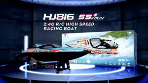 Cano Điều Khiển Từ Xa Tốc Độ Cao 55Km/h HJ816 Không Chổi Than Chống Lật Chống Nước Đèn Led Chạy Xa 200m- Kinakid