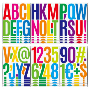 4Pcs 5 inches Alphabet Numbers Graffiti Stickers: Decorate Suitcase books,Waterproof for Multiple Occasions Stickers Gifts