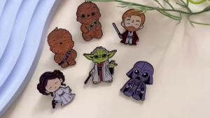 hot toys | 5/6/7pcs Cute Monster Brooche Enamel Pin Set including Darth Vader Mandalorian Leia Organa Solo Metal Badges Match with clothing