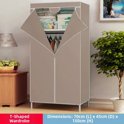ZHENTAIYUAN | Dust-proof Enclosed Modern Simple Fabric Wardrobe