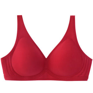 SUJILIANGPIN | Slim Fit Gathering Seamless Wire-free Thin Bra