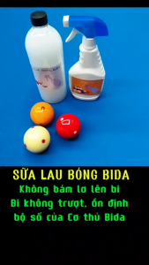 Sữa lau bóng bida chai 1 lít bi bóng không bị bám lơ bida làm sạch. Phụ kiện Bida