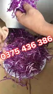 Máy thái salat hành tỏi xả bắp chuối chạy điện 220v quay tay khi mất điện