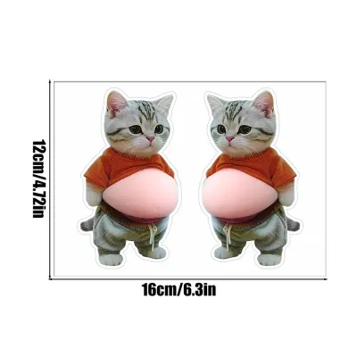 3D Stickers for Kids Cat Squeeze Belly Phone Case Decoration Cartoon Stickers for Adults Kids Teens Computer Laptops Planner