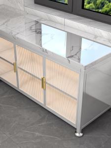 Rocks Board Kitchen Multi-layer Storage Cabinet Wall-mounted One-piece Floor-standing Utility Dining Room Organizer