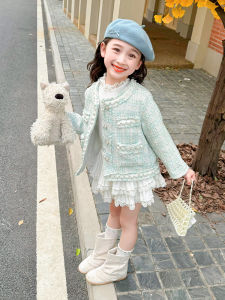 Stylish Spring Autumn Childrens Jacket for Girls Baby Clothes Korean Style Short Coat Little Girl Outfit Fashionable Kids Clothing