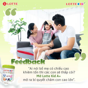 Sữa bột Lotte Kid A+ 760g