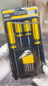 Obeng Kunci L Tools 9 Pcs Hexagonal Screwdriver 1 Set / Obeng Kunci L Tools 9 Pcs Hexagonal Screwdriver 1 Set Murah
