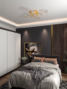 Retail And Wholesale Nordic Minimalist Post-modern Light Luxury Bedroom Living Room Restaurant Study Crystal Ceiling LAMP