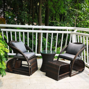 Rattan Chair Five-Piece Set Home Leisure Recliner Balcony Three-Piece Tables and Chairs Outdoor Modern Simple Storage Rattan Chair