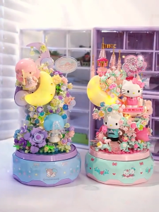 Wonder Moon 803301-02 Hello Kitty Dance Party Music Box Block Present Gift Building Decoration Brick Toys *READY STOCK*