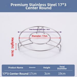 Stainless Steel Steamer Pan Steaming Rack Water Separation Oil Drain Shelf for Dormitory Pot Steamed Food Holder