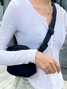 Outdoor Sports Waist Bag for Women Yoga Bag Nylon Multifunctional Chest Bag Running Waist Belt Bag