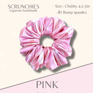 SCRUNCHIES · PINK· (BUMP SPADEX)-หนังยางมัดผม