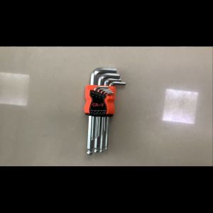 9 PCS Hex Key Wrench Set Hex Key Allen Wrench Set Allen Key L Handle Ball Head Long Arm CR-V Hex Key Allen Wrench Spanner Wrenches Set Repair Hand Tools Kit Muliti-purpose Tool For Car Automobile Motorcycle Bicycle Multifunctional Set Repair Device