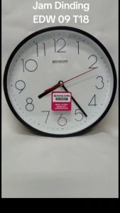 Jam Dinding Edison EDW 09 T18 Timbul Diameter 230mm 23cm