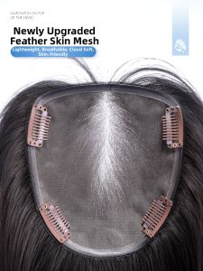 REAL ME | Natural White Hair Concealer Real Human Hair Hand-tied Top Hair Piece