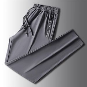 Ice Silk Quick Dry Sports Pants Womens Summer Thin Breathable Casual Loose Long Pants Air Conditioning Trendy plus Size Elastic