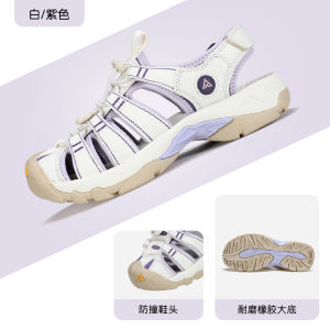 HUMTTO Mens Sports Sandals Breathable Outdoor Anti-slip Headed Shoes Beach Walking Soft Bottom Waterproof Quick Dry Lightweight