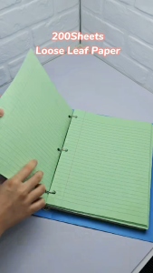 200Sheets Loose Leaf Paper 8"x10.5" Colored Wide Ruled Filler Paper 3-Ring Binder 11/32" Spacing