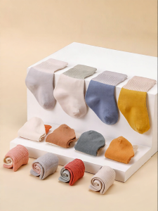 Usbettas | Breathable Infant Cotton Socks Medium Tube
