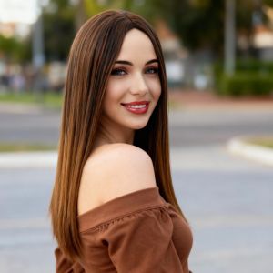 Brown European and American wig headgear long straight hair chemical fiber medium point gradual change color high temperature silk hair x type