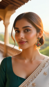 [SG] Vintage Multicolour Heritage Drop Earrings | Antique Gold Statement Earrings | Ethnic Pearl Drop Earrings | Bohemian Festival Earrings | ear me out (EMO-52)