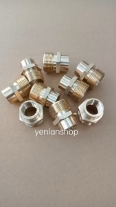 Cục nối chuyển ren ngoài 22mm trong 13.8mm (đồng thau)