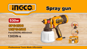Máy phun sơn dùng điện 530W bình chứa 1L INGCO SPG4506