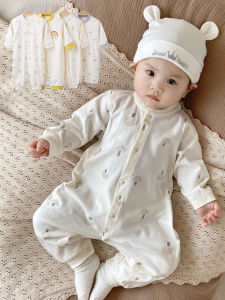 Pure ผ้าฝ้าย ฤดูใบไม้ผลิ ฤดูใบไม้ร่วง เด็กทารก Romper ชุดสูท แขนยาวเสื้อผ้าขาออก Four Seasons เสื้อฐานสําหรับทารกแรกเกิด เด็กทารก Boy เด็กผู้หญิง