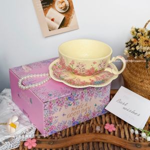 Vintage Luxurious Ceramic Cup Office Use