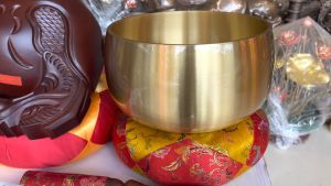 Bộ chuông mõ tụng kinh đài loan 10in bằng đồng ĐK 28cm