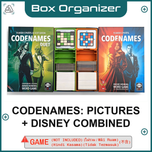 Codenames: Pictures + Disney Combined Board Game Box Organizer Insert