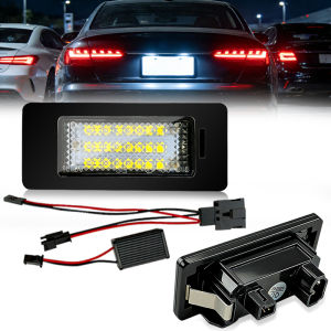 2Pcs No Error White LED Number License Plate Lights Lamp Car Accessories For Audi Q3 Q5 A1 S1 A3 A4 S4 A5 A6 S6 RS6 A7 S7 RS7 TT