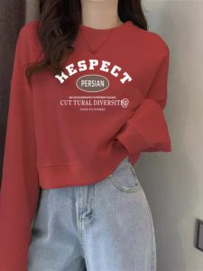 เสื้อฮู้ดผู้หญิงสีแดงน้ำเงิน ทรงเข้ารูป แขนยาว ปกติ คอตั้ง เสื้อคลุมกันหนาวแบบสวมหัว ทรงเข้ารูป ฤดูใบไม้ผลิและฤดูใบไม้ร่วง