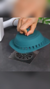 Drain Anti Odor Stopper Sink Strainer Drainer Floor Drain Hair Catcher Bathroom Sink Drain Cover Press-to-Close Design Full Silicone Material Not Easy to Age & Deform