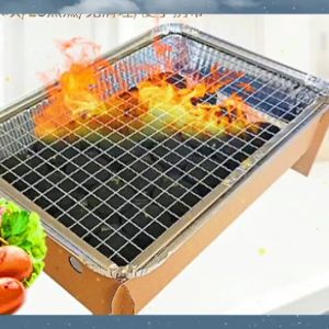 【Woody】 BBQ Grill Set Charcoal Disposable Instant Eco Friendly Biodegradable (1-4 person)）BBQ set with Charcoal 一次性烧烤炉 (1-4人使用