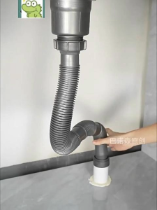 Single Kitchen Sink Drain Pipe Kit Odor-Proof 0.6/1.2/1.5M High Temperature Resistant Prevent Backflow Universal Installation