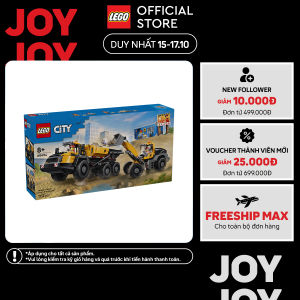 LEGO CITY 60494 Đồ Chơi Lắp Ráp Phương Tiện Công Trình: Xe Ben Và Xe Xúc Lật (1132 chi tiết)