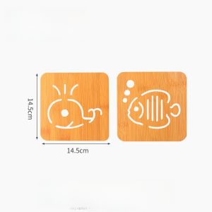 Heat Resistant Dining Table Mat Wooden Kitchen Cup Coaster Plate Dish Pad Pot Holder Anti Scalding High Temperature Resistant
