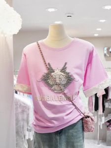 Áo Thun Tay Ngắn Thêu Phong Cách Trung Hoa Mới Dành Cho Nữ Mùa Hè Thiết Kế Rộng Rãi Cỡ Lớn Áo Thun Cotton Phong Cách Đường Phố