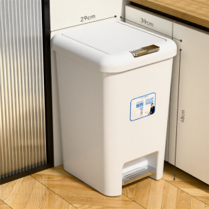 HANSHILIUJIA | Large Capacity Covered Step Trash Can