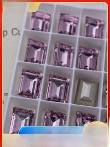 Shi Home Rhinestone Ice Sugar Nail Art Accessories Light Purple Square Sugar DIY Bracelet Necklace Rhinestone Ball Making Kit
