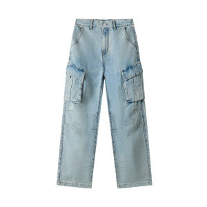 URLAZH | Stylish Vintage Loose Fit Denim Cargo Pants