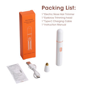 Ms.Dear | Electric Clipper Nose Eyebrow Hair Trimmer for Men Women 2 in 1 Rechargeable Painless Facial Clipper USB-C Compact Grooming Tool